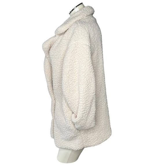 COEUR DE VAGUE Sherpa Fusion Double Breasted Teddy Jacket Women's Size XL - Picture 8 of 16